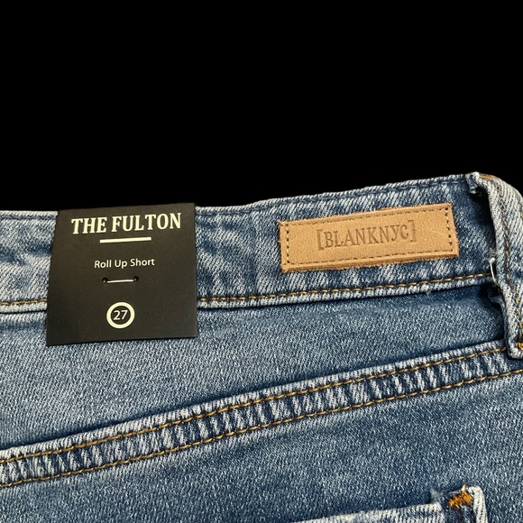 COPY - Blank NYC " The Fulton" Distressed Roll Up Shorts. Size 27 NWT. - Picture 4 of 7